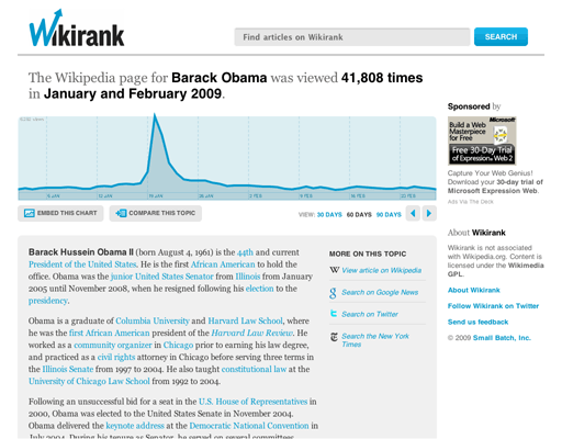 Barack Obama on Wikirank